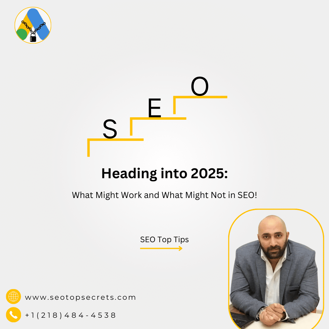 Graphic indicating SEO trends for heading into 2025